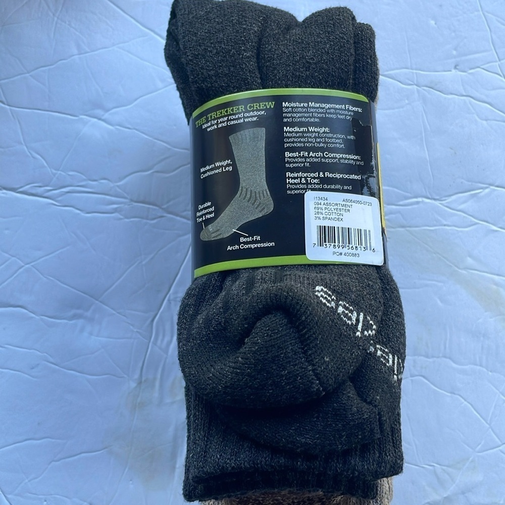 Dickies Mens Socks The Trekker Performance Outdoor 4 Pair Shoe size 6-12 - Picture 3 of 5